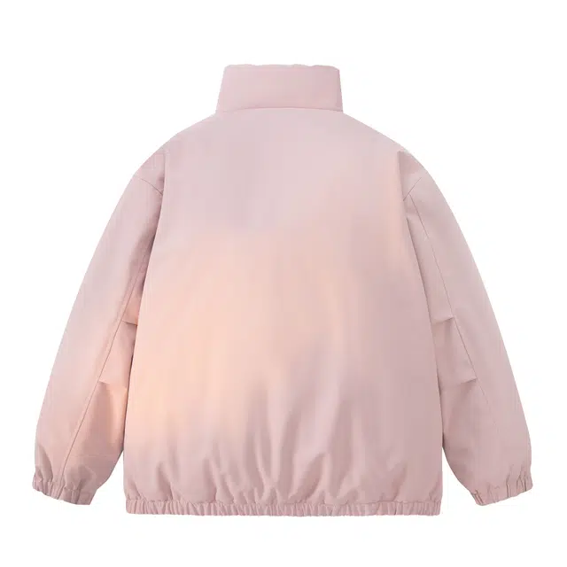 巴塞罗那足球俱乐部 美式复古高街纯色简约基础款立领舒适百搭防风户外加厚保暖高级感飞行外套通勤日常外搭长袖夹克棉服 男女同款