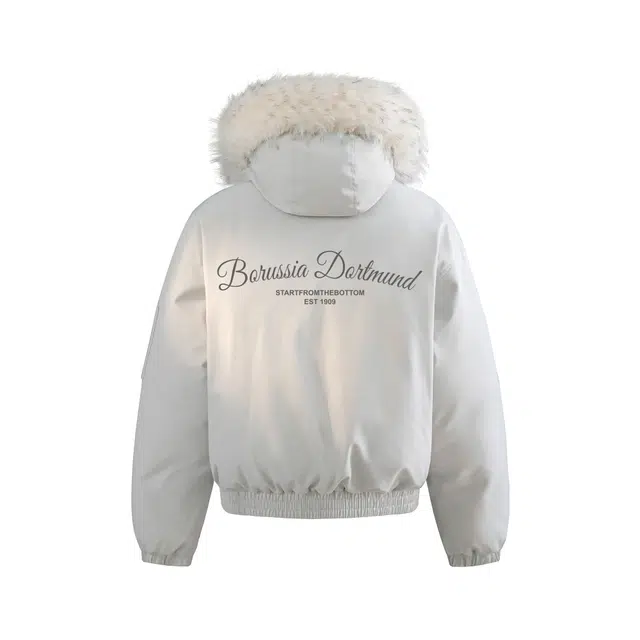 普鲁士多特蒙德  美式高街冬季连帽保暖大毛领工装派克棉衣棉服 男女同款