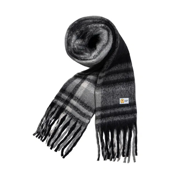 卡皮巴拉小黄豚 温柔百搭加厚保暖流苏格子时尚高级感韩版拼色学院风格子 聚酯纤维 绒线围巾 男女同款情侣款