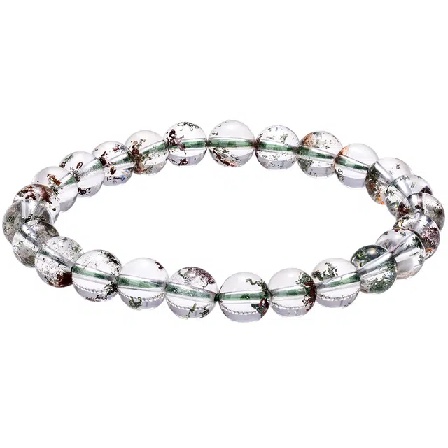 老庙 满天星 聚宝盆招财进宝 新中式国风小众设计百搭转运珠 #好运天然 绿幽灵 水晶手串 男女同款情侣款