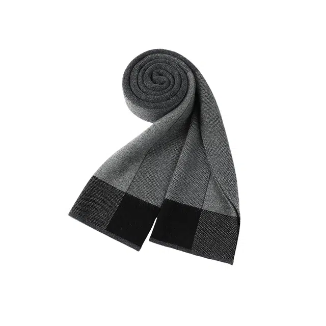 心水好物 商务百搭韩版羊绒格纹针织 羊毛 绒线围巾 男女同款情侣款