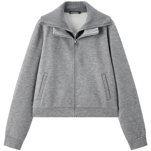 太平鸟 时尚舒适简约运动假两件拼接外套卫衣 女款