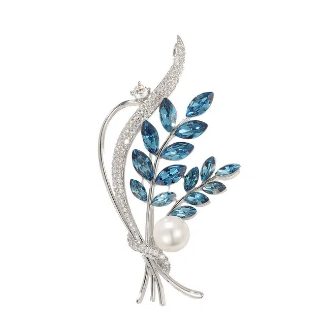 聆听花开 重工复古小众花卉轻奢高级感精致日常百搭设计感个性优雅气质大气奢华胸花西装外套别针配饰 合金 胸针 女款