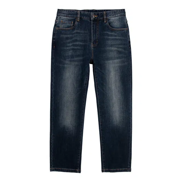 丹宁哲学 蓝色多瑙河 百搭手擦猫须洗水牛仔裤 男款