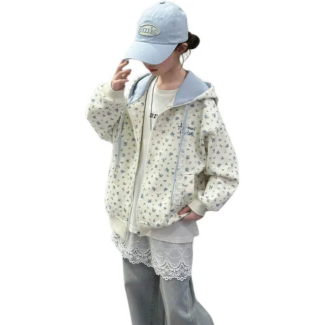 黑恐龙棒球服 儿童装女童秋装薄款外套春秋款中大童女孩秋季