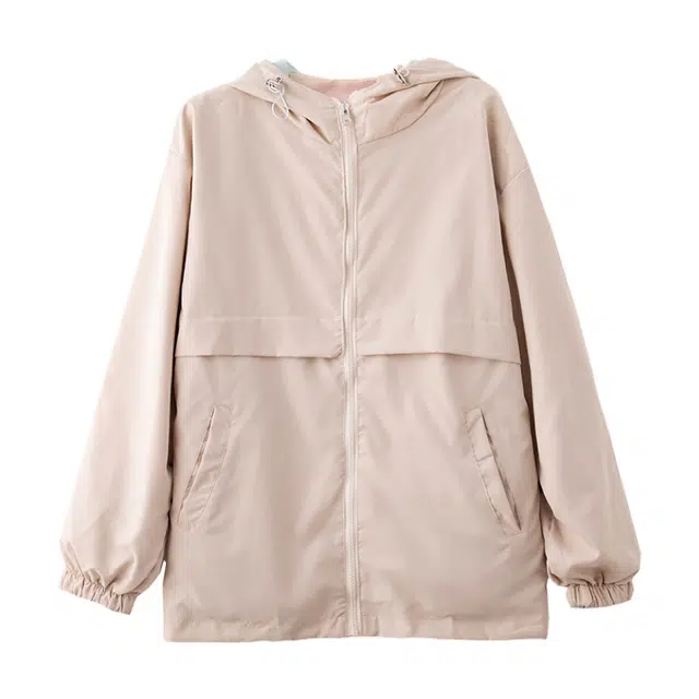 荟萃阁 潮流个性慵懒风渐变色反面两穿连帽外套夹克 女款