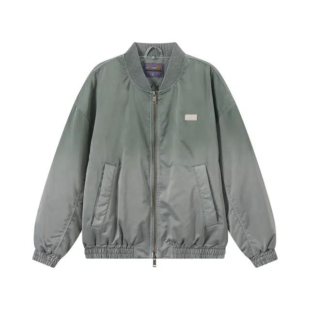 江南先生 流浪者之歌 索罗娜抑菌水洗飞行夹克双开拉链设计感渐变棒球领宽松户外外套棉服 男女同款