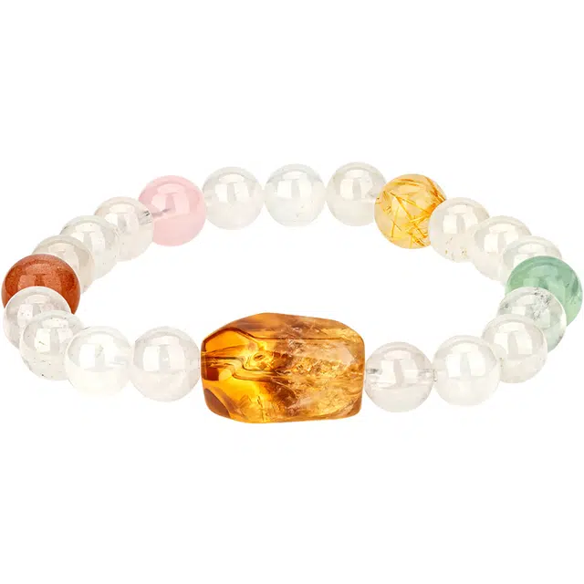 【富贵吉祥】 老庙 黄晶东方雅韵 森系甜美 轻奢时尚高级感显气质 日常通勤百搭礼盒#好运天然 黄水晶 手串 女款