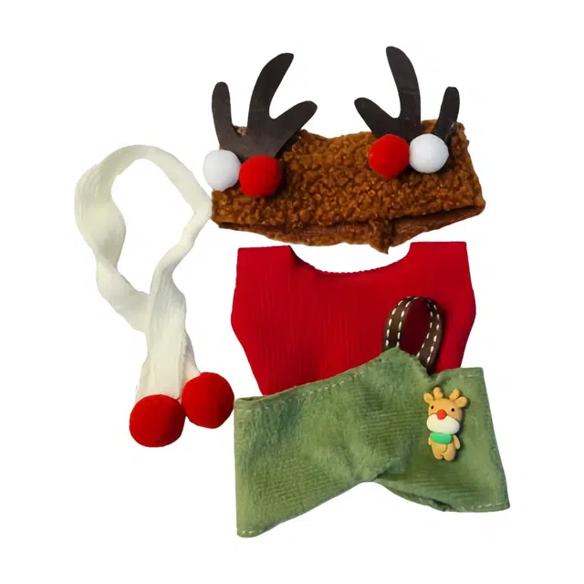 图米鱼 冬日毛衣 披风套装帽小鹿 娃衣着替