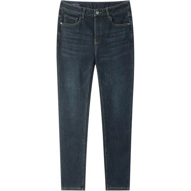 爱登堡 水洗磨白修身通勤百搭轻奢休闲抗皱耐穿亲肤易打理保暖微弹力牛仔裤 男款