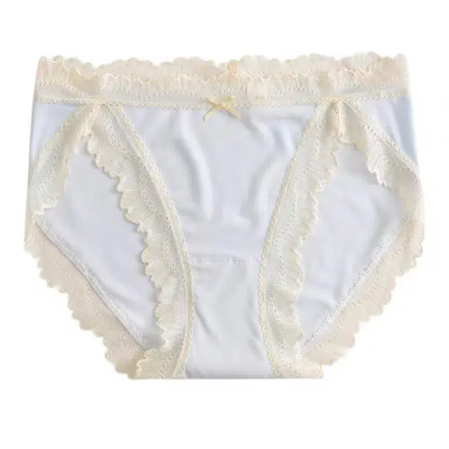 秀黛 蕾丝高级感纯棉裆植物花卉甜美三角内裤 女款