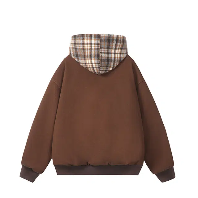 【dme】 秋冬可拆卸连帽时尚宽松夹棉夹克复古美式无性别学院风棉服 男女同款