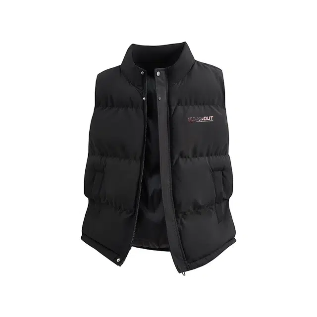 图兰朵 美式复古学院风休闲时尚无袖字母印花运动坎肩高街潮流宽松百搭保暖加厚棉马甲 男女同款