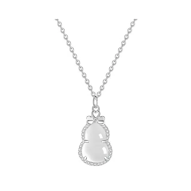 【葫芦相伴|财运不断】 琉堇 好运福禄国风转运锁骨链 小众新中式招财转运顺遂镂空镶锆一款多戴显白贵气感 #好运 玉髓 项链 女款