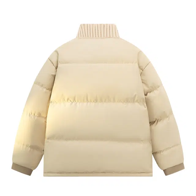 巴塞罗那足球俱乐部 美式高街复古休闲运动户外百搭纯色简约拼接基础款轻薄防风保暖宽松加厚外套立领面包棉服 男女同款