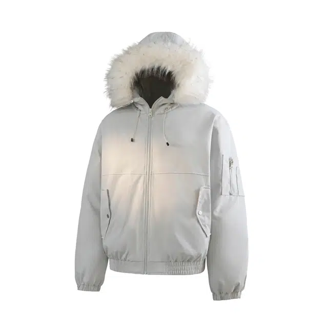 普鲁士多特蒙德  美式高街冬季连帽保暖大毛领工装派克棉衣棉服 男女同款