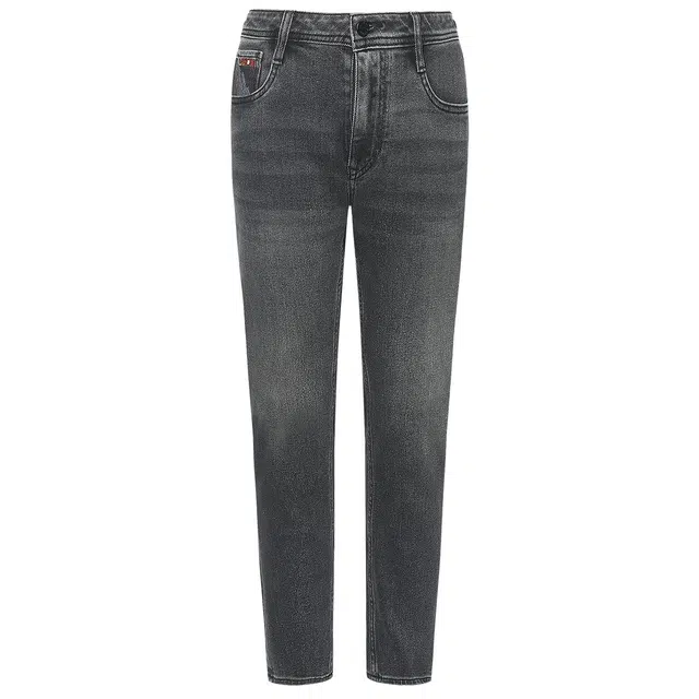 利郎 时尚都市水洗磨白九分裤低腰小脚质感冬季牛仔裤 男款