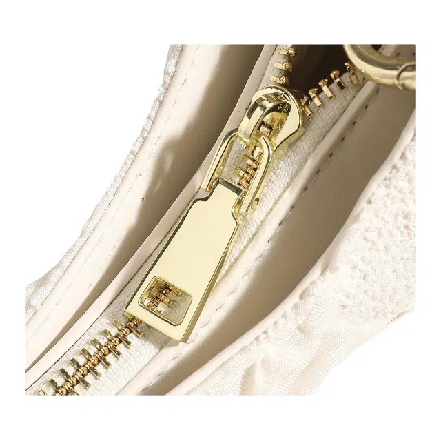 恒源祥 小清新百搭经典简约印花时尚 超纤合成革 单肩包 常规 女款 米白色