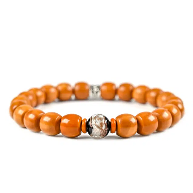 素于 新中式国潮文玩复古民族风老型桶珠绕指柔串珠招财纳福吉祥如意转运珠出街神器盘玩念珠#好运 猴头核桃 手串 男女同款情侣款