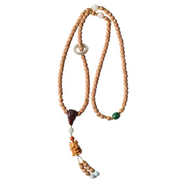 茂琼 新中式国潮复古文雅精致文玩念珠转运珠搭配檀木呈祥龙多圈时尚百搭高级感 柏香籽/百香籽 菩提类手串 男女同款情侣款