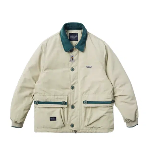 地界二 冬季日系复古设计感小众工装宽松型棉服 男款