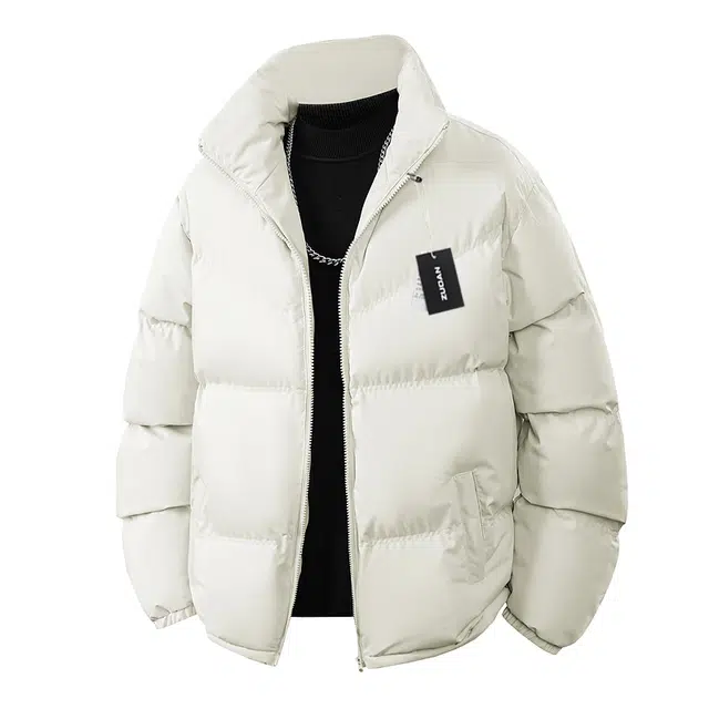 左岸 秋冬加厚港风棉衣立领面包服保暖宽松简约纯色潮牌棉袄外套棉服 男款