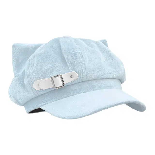 艾佳微 【灵动猫耳】猫耳朵女二次元亚文化甜酷软萌可爱宅系潮 棉 贝雷帽 男女同款情侣款