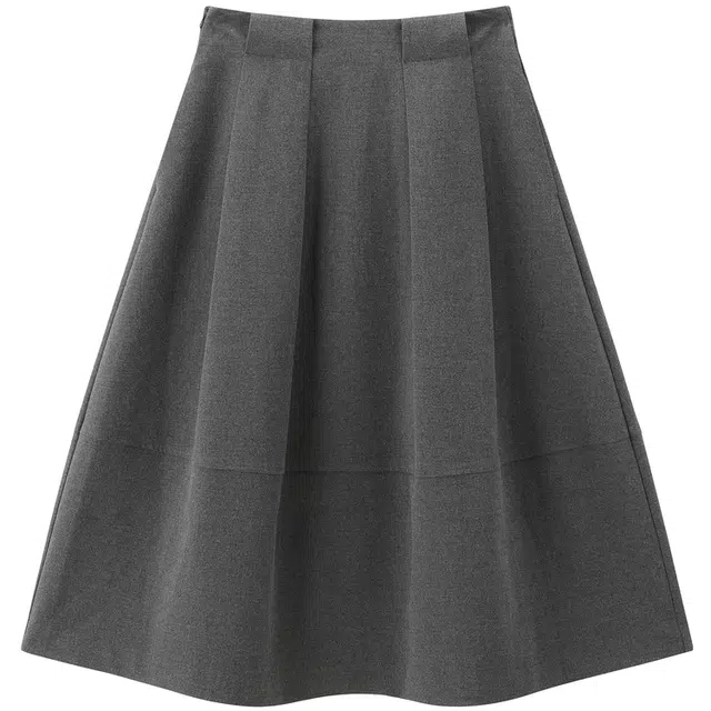 太平鸟 品质半身灯笼裙简约时尚优雅高腰休闲长裙 女款