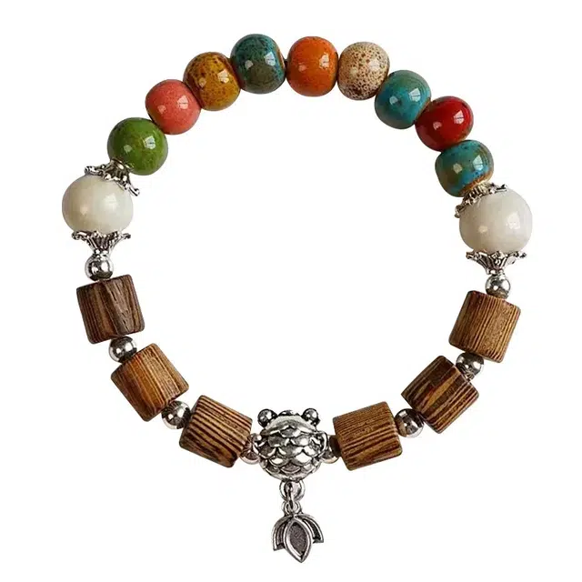 琛宬 好运连连桃运锦鲤正缘桃花佳偶诸事顺利水逆退散新中式复古通勤穿搭高级感 好运 鸡翅木 木作手串 男女同款情侣款