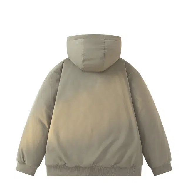 巴塞罗那足球俱乐部 美式复古学院风通勤百搭纯色撞色设计舒适宽松休闲防风防寒保暖锁温连帽棉服 男女同款