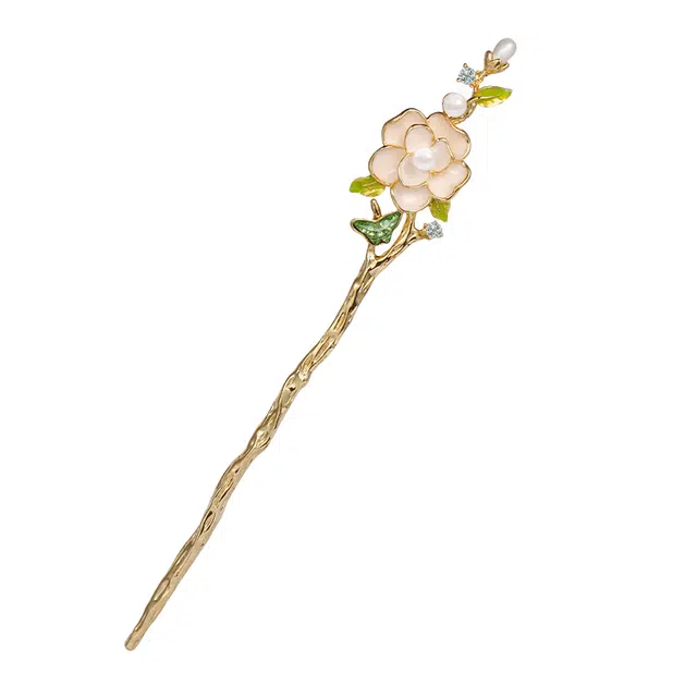 暖瞳 精致优雅丸子头盘发发钗 高级感中式 合金 发簪 女款