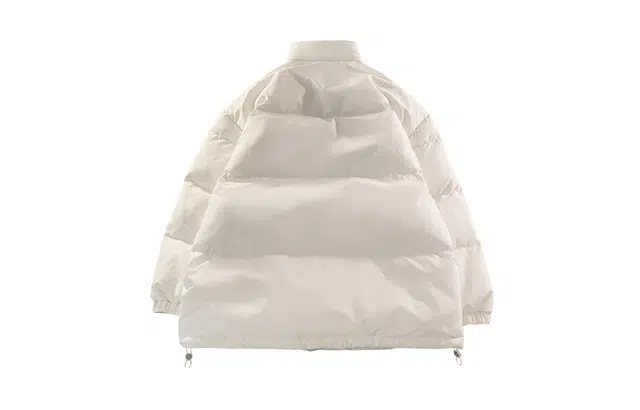 木林森 纯色基础款休闲百搭羊羔绒棉衣挡风防寒循环锁温仿刺绣字母印花柔软蓬松厚实立领棉服外套 男女同款