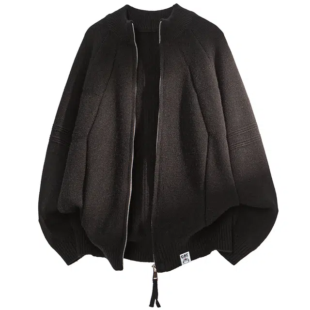 吾皇猫 慵懒风美式复古基础款简约百搭秋冬款打底衫舒适透气时尚长袖针织冬季保暖上衣内搭休闲开衫毛衣 男女同款