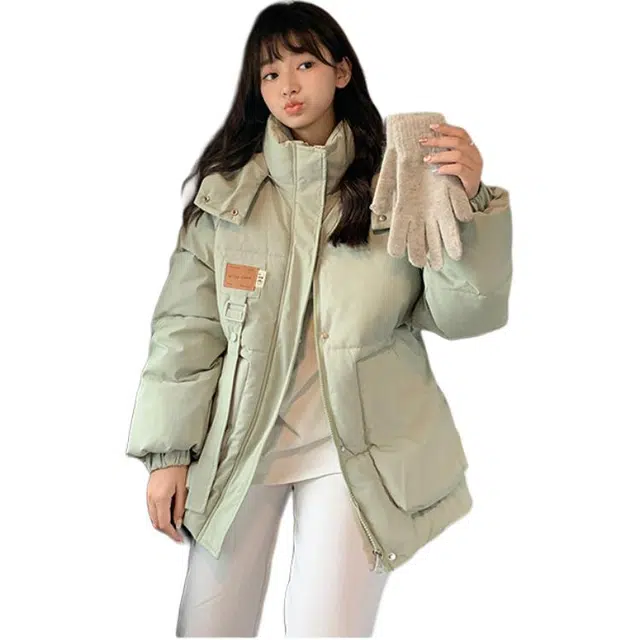 丝絮丝绸 冬季学院风简约时尚舒适百搭保暖外套棉服 女款