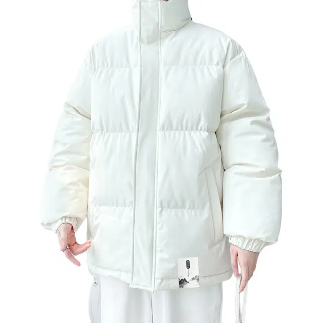 布客行 【美式复古面包服立领纯色】日常通勤无性别主义宽松休闲穿搭多巴胺舒适亲肤柔软配色防风保暖街头风户外长袖棉服 男女同款