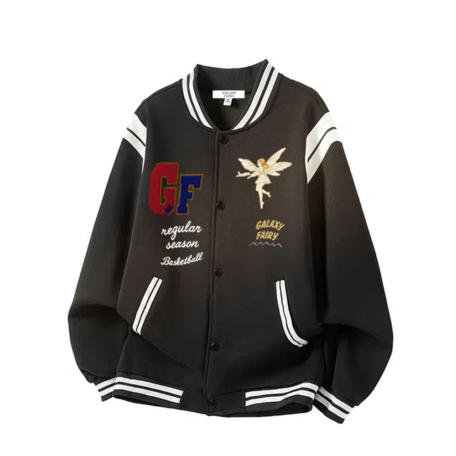 GALAXY FAIRY Embroidered Logo Baseball Jacket