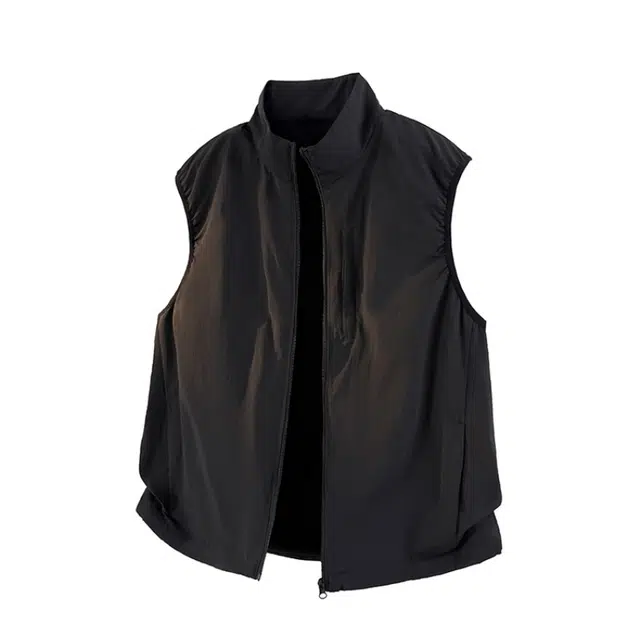 颂希尔 山系户外登山外套秋季无袖三防立领坎肩背心机能风工装马甲 男女同款