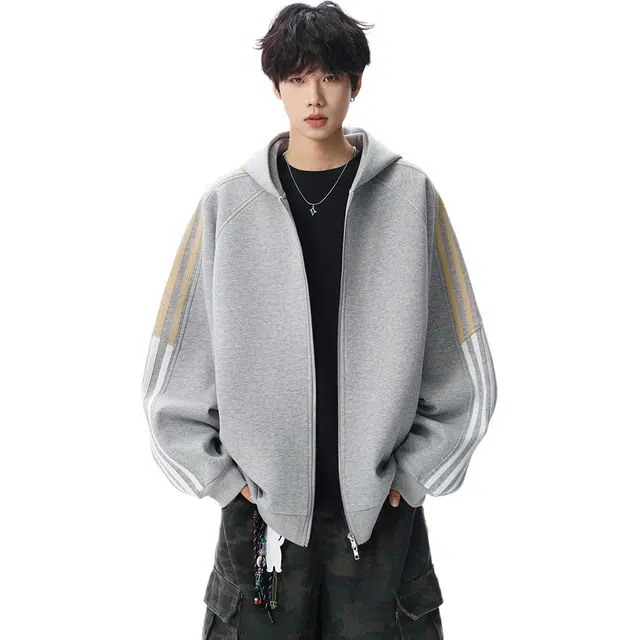 爱爸爸 拉链秋季外套连帽长袖卫衣 男女同款