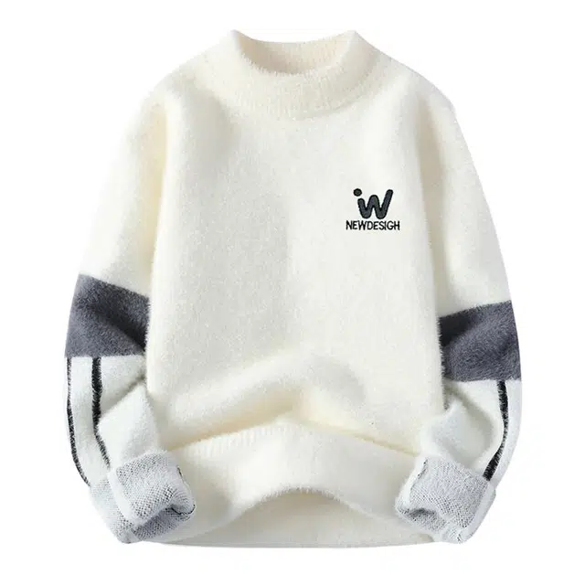 爱爸爸 打底衫韩版潮流百搭半高领保暖针织衫 男女同款