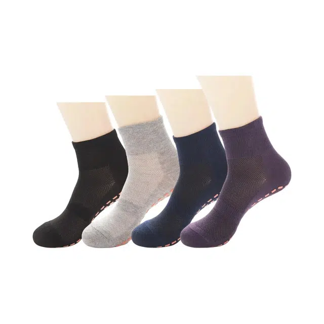 皇室品轩 全涤专业防滑蹦床袜四季薄款网眼室内游乐场地板袜早教瑜伽袜中筒袜 男女同款