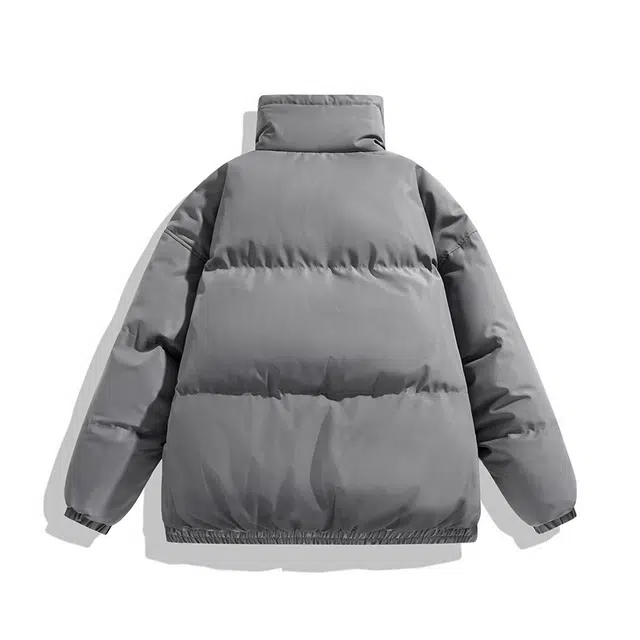 左岸 秋冬加厚保暖立领面包服棉衣加肥加大码胖子装宽松港风潮牌纯色简约棉袄外套棉服 男款