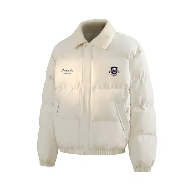 普鲁士多特蒙德 美式复古毛领棉衣宽松休闲外套棉服 男女同款