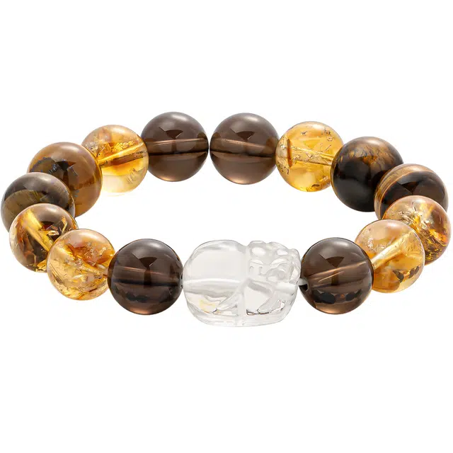 老庙 通勤 精致有格调 酷飒风 显品位 日常 温柔 百搭 气质 高级 耐看天然 黄水晶 手串 女款