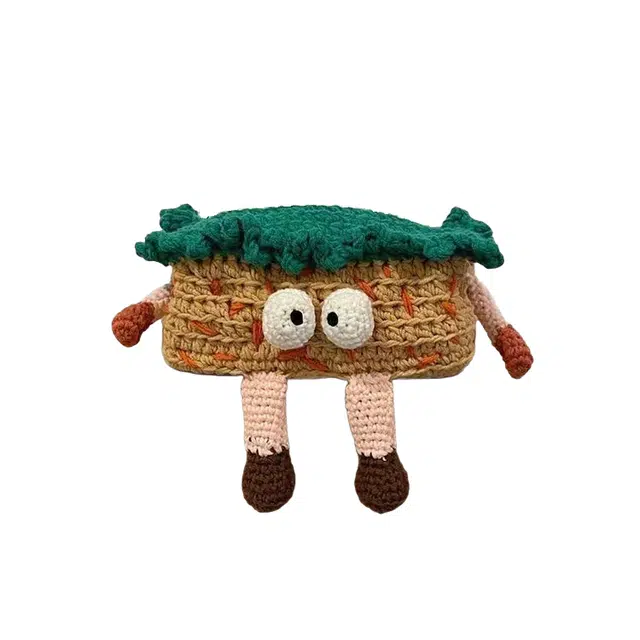 纯兔鼠 自制钩针纸巾盒编织抽纸收纳袋可爱丑萌 其他手工制作