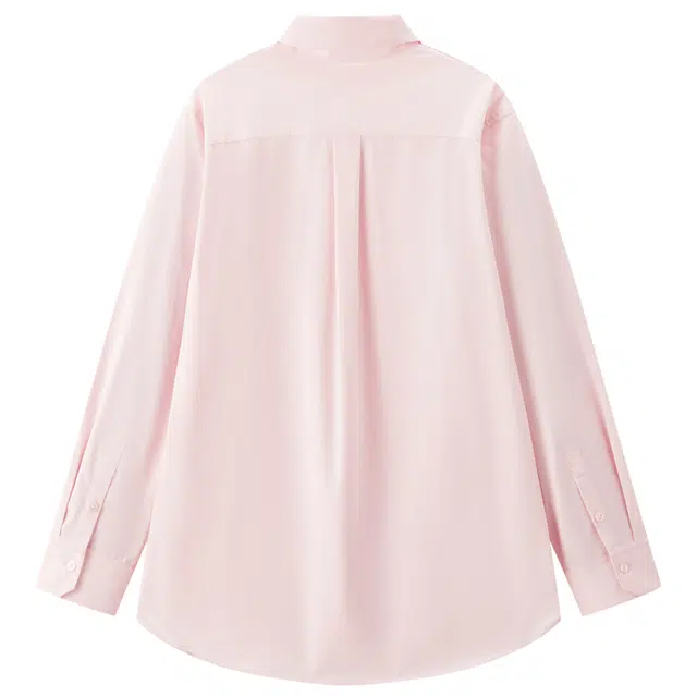 太平鸟 简约百搭宽松阔版磨毛长袖衬衫 女款