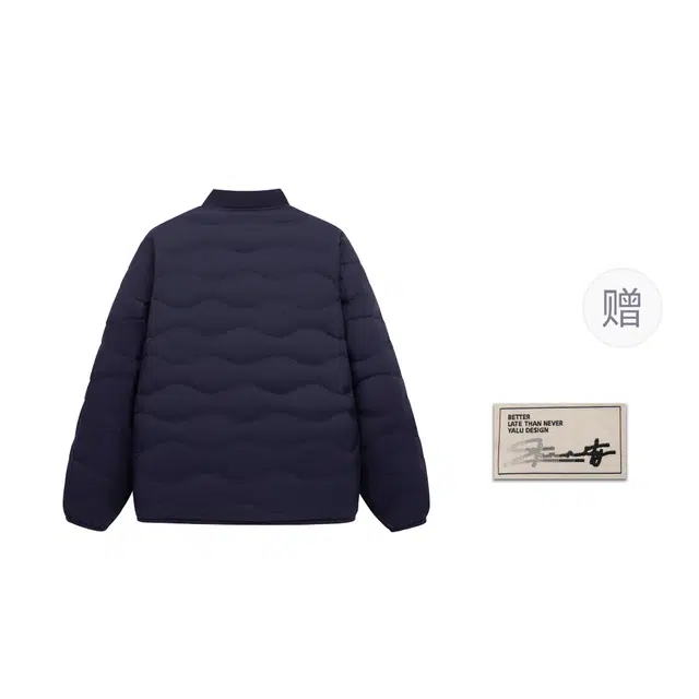 雅鹿 基础简约款外套宽松百搭防风保暖立领款羽绒服 男女同款