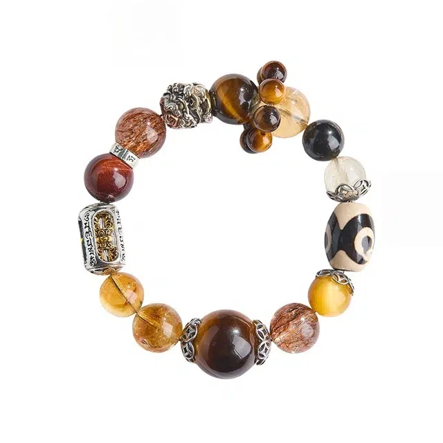 子婳 招财转运诸事顺利多宝晶石串珠小众轻奢精致传统国色高级感手饰 超七 手串 女款