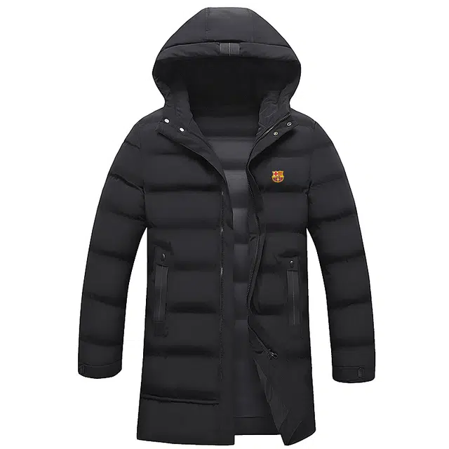 巴塞罗那足球俱乐部 简约有型春秋冬棉服男生东北方加肥加大外套中长款面包服棉衣 男女同款