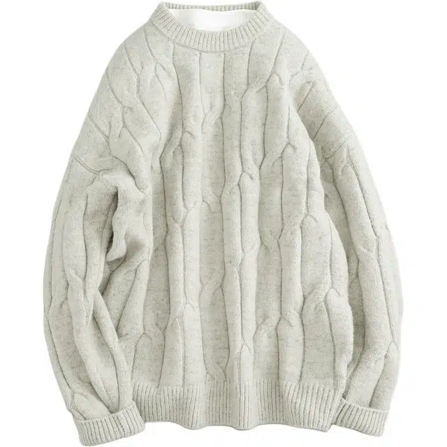 宫奴 日系休闲潮牌慵懒简约百搭宽松圆领套头针织衫 男女同款