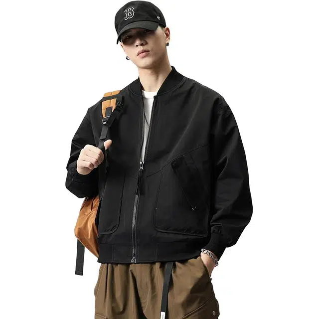 童先森 飞行员男春秋山系工装棒球服美式潮牌男生男士外套秋冬夹克 男款